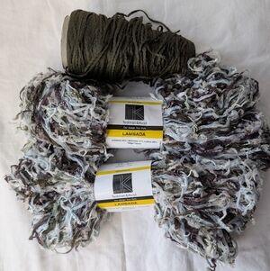 Lot Of Art Yarns: Tedman & Kvist Lambada Multitexture Yarn + Rayon Ribbon Yarn
